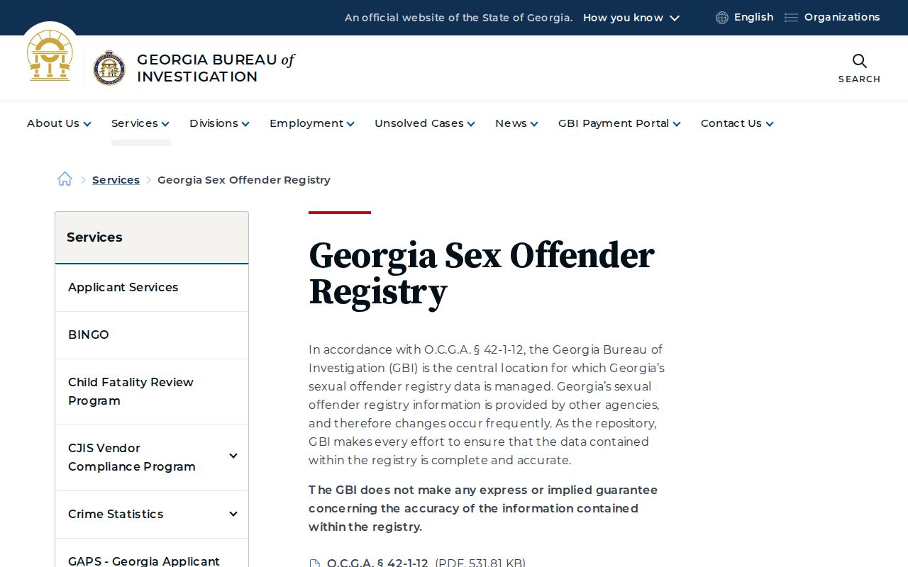 Columbia County released inmate mugshot official GBI registry channel